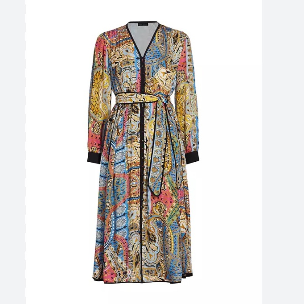 Elie Tahari Camren paisley silk dress - Picture 2 of 11